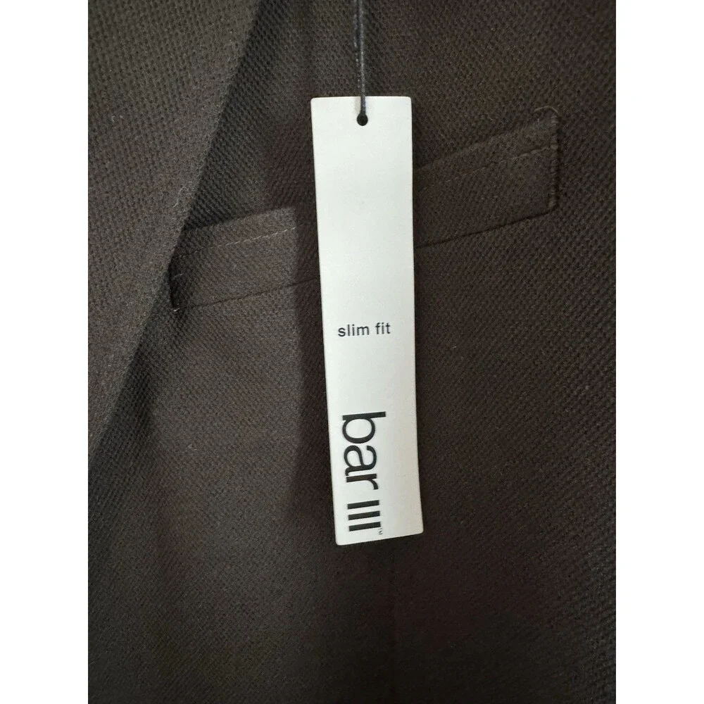 bar III Slim-Fit Knit Sport Coat blazer size 40R dark Green casual soft tailored